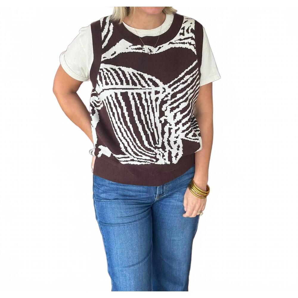NEW JOH sharona sweater vest in brown